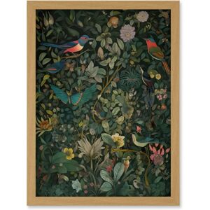 Artery8 - Butterflies and Birds on Flowering Shrub - A4 Artery8 - Butterflies and Birds on Flowering Shrub - A4