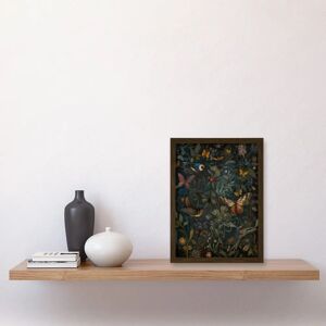 Artery8 - William Morris Style Plants - A4 - Brown - Framed Print Artery8 - William Morris Style Plants - A4 - Brown - Framed Print