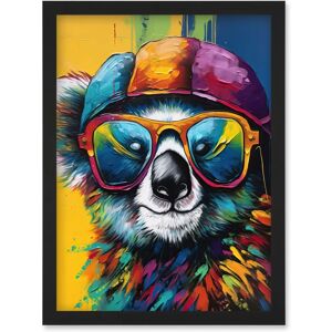 Artery8 Rainbow Koala Bear - A4 - Framed Wall Art Artery8 Rainbow Koala Bear - A4 - Framed Wall Art