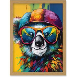 Artery8 - Rainbow Koala Bear - A4 - Framed - Wall Art Print Artery8 - Rainbow Koala Bear - A4 - Framed - Wall Art Print