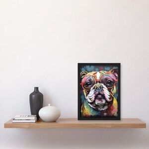 Artery8 - English Bulldog - Sunglasses - Wall Art Print Artery8 - English Bulldog - Sunglasses - Wall Art Print