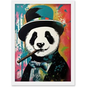 Artery8 - Panda Bear - Blue Top Hat - Cigar - Artwork Artery8 - Panda Bear - Blue Top Hat - Cigar - Artwork