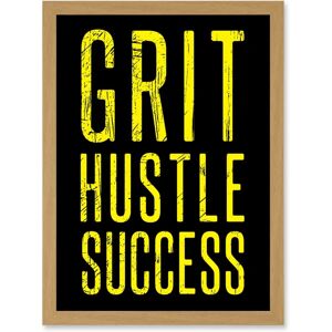 Artery8 - Gym Motivation Grit Hustle Respect - A4 - Wall Art Artery8 - Gym Motivation Grit Hustle Respect - A4 - Wall Art