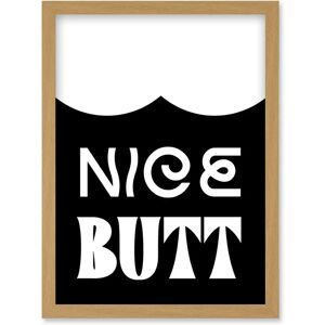 Artery8 - Bathroom Wall Art - Nice Butt - Toilet Sign - Framed Artery8 - Bathroom Wall Art - Nice Butt - Toilet Sign - Framed