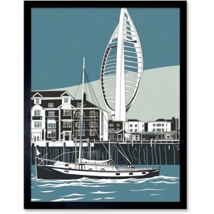Artery8 - Portsmouth Historic Dockyard Spinnaker Tower - Black - Art print Artery8 - Portsmouth Historic Dockyard Spinnaker Tower - Black - Art print