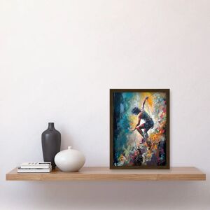Artery8 - Rock Climber Artwork - Brown - Framed - Wall Art Print Artery8 - Rock Climber Artwork - Brown - Framed - Wall Art Print