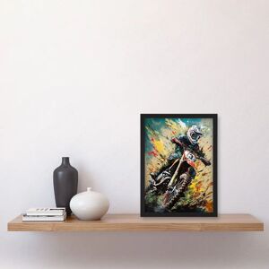 Artery8 - Motocross Race Shot - A4 - Framed - Wall Art Artery8 - Motocross Race Shot - A4 - Framed - Wall Art
