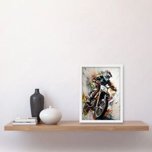 Artery8 - Motocross Racer - Paint Splat - Wall Art Print Artery8 - Motocross Racer - Paint Splat - Wall Art Print