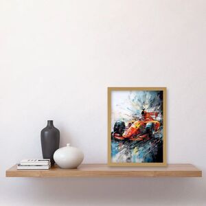 Artery8 - Orange Race Car Grand Prix - Framed Wall Art Artery8 - Orange Race Car Grand Prix - Framed Wall Art