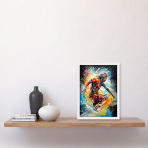 Artery8 - Surfer on Splatter Waves - A4 - Wall Art Print Artery8 - Surfer on Splatter Waves - A4 - Wall Art Print