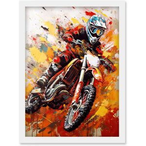 Artery8 - Motocross Race Motorcycle - A4 - Wall Art Artery8 - Motocross Race Motorcycle - A4 - Wall Art