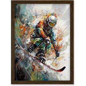 Artery8 - Skier - Paint Splat - A4 - Wall art print Artery8 - Skier - Paint Splat - A4 - Wall art print