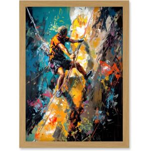 Artery8 Rock Climber Multicoloured A4 Framed Wall Art Print Artery8 Rock Climber Multicoloured A4 Framed Wall Art Print