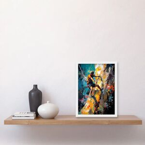 Artery8 - Rock Climber - Multicoloured Cliff - Framed Wall Art Artery8 - Rock Climber - Multicoloured Cliff - Framed Wall Art