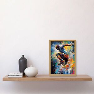 Artery8 Parkour Paint Splat Portrait Jump Action Shot - A4 - Framed - Wall Art Print Artery8 Parkour Paint Splat Portrait Jump Action Shot - A4 - Framed - Wall Art Print