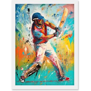 Artery8 - Cricket Shot Portrait - Framed - A4 - Art Print Artery8 - Cricket Shot Portrait - Framed - A4 - Art Print
