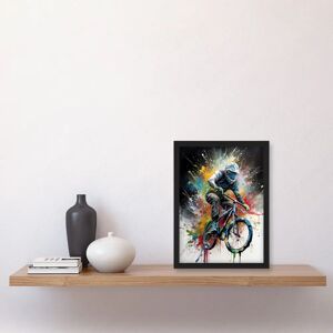 Artery8 Mountain Biking - black - A4 - Wall Art Print Artery8 Mountain Biking - black - A4 - Wall Art Print