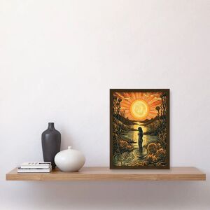 Artery8 - Bathing in Creek at Sunset - Brown - A4 - Art print Artery8 - Bathing in Creek at Sunset - Brown - A4 - Art print