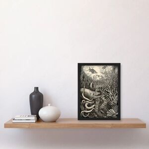 Artery8 - Linocut Illustration - A4 - Framed - Wall Art Artery8 - Linocut Illustration - A4 - Framed - Wall Art