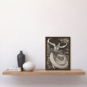 Artery8 - Long Haired Woman - Boho Dress - Framed Wall Art Artery8 - Long Haired Woman - Boho Dress - Framed Wall Art