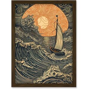Artery8 - Boat Sailing into the Sunset - Brown Artery8 - Boat Sailing into the Sunset - Brown
