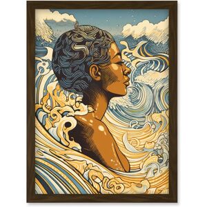 Artery8 - Love of the Sea - Brown - A4 - Wall Art Artery8 - Love of the Sea - Brown - A4 - Wall Art