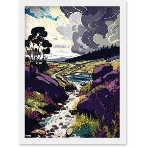 Artery8 - Stormy Clouds over Stream - A4 - Framed - Wall Art Print Artery8 - Stormy Clouds over Stream - A4 - Framed - Wall Art Print