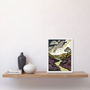 Artery8 - Scottish Path - Purple - A4 - Framed Print Artery8 - Scottish Path - Purple - A4 - Framed Print