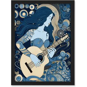 Artery8 - Tattooed Guitar Woman - Wall Art Print Artery8 - Tattooed Guitar Woman - Wall Art Print