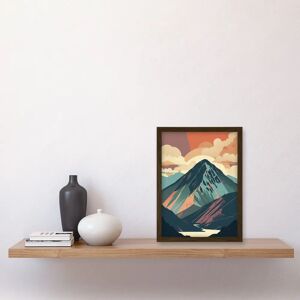 Artery8 - Mountain Hill Sunrise - Framed - A4 - Wall Art Artery8 - Mountain Hill Sunrise - Framed - A4 - Wall Art