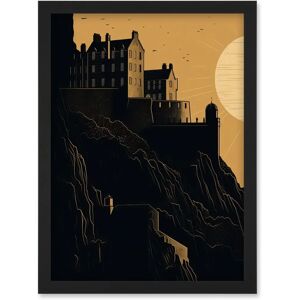Artery8 - Edinburgh Castle Sunset Linocut - A4 Artery8 - Edinburgh Castle Sunset Linocut - A4