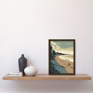 Artery8 - People Walking on Filey Beach - A4 - Framed Wall Art Artery8 - People Walking on Filey Beach - A4 - Framed Wall Art