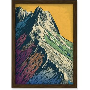 Artery8 - Mountain Range Peaks - A4 - Framed - Wall Art Print Artery8 - Mountain Range Peaks - A4 - Framed - Wall Art Print
