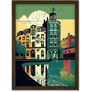 Artery8 - Leeds City Architecture Waterfront - A4 - Framed - Art Print Artery8 - Leeds City Architecture Waterfront - A4 - Framed - Art Print