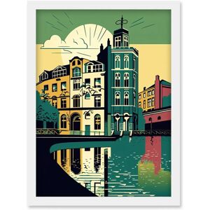 Artery8 Leeds Architecture Waterfront - A4 - Framed - Art Artery8 Leeds Architecture Waterfront - A4 - Framed - Art