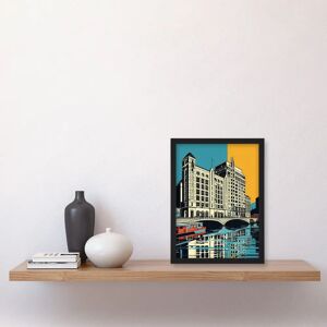 Artery8 - Leeds City Waterfront - Black - A4 - Wall Art Artery8 - Leeds City Waterfront - Black - A4 - Wall Art