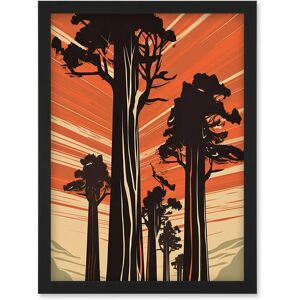 Artery8 - Sequoia National Forest Tree Linocut - Poster Artery8 - Sequoia National Forest Tree Linocut - Poster