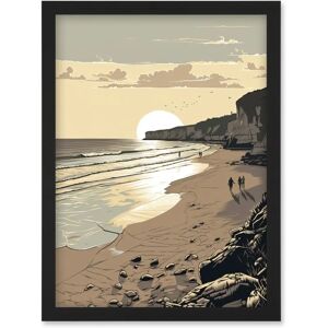 Artery8 - Sunrise Walk on Filey Beach - Wall Art Print Artery8 - Sunrise Walk on Filey Beach - Wall Art Print