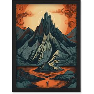 Artery8 - Erebor The Lonely Mountain - Framed Wall Art Artery8 - Erebor The Lonely Mountain - Framed Wall Art