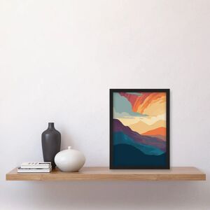Artery8 - Sunset Sky Mountain - A4 - Black - Framed Wall Art Artery8 - Sunset Sky Mountain - A4 - Black - Framed Wall Art