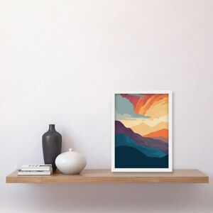 Artery8 - Atmospheric Sunset Sky Serene Mountain Landscape - A4 Artery8 - Atmospheric Sunset Sky Serene Mountain Landscape - A4