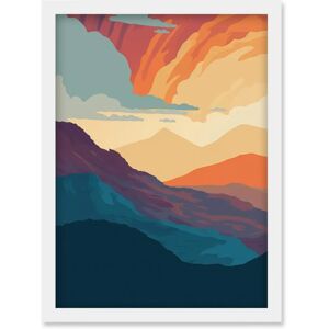 Artery8 - Atmospheric Sunset Sky Serene Mountain Landscape - A4 Artery8 - Atmospheric Sunset Sky Serene Mountain Landscape - A4