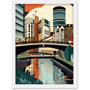 Artery8 - Birmingham Canal Cityscape - A4 - Wall Art Artery8 - Birmingham Canal Cityscape - A4 - Wall Art