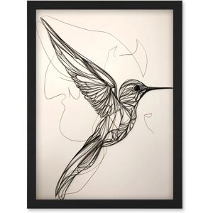 Artery8 - Humming Bird in Flight Line Drawing Portrait Artery8 - Humming Bird in Flight Line Drawing Portrait