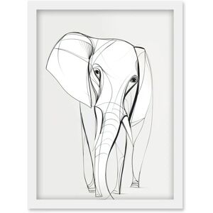 Artery8 - ElephantMinimalLine - A4 - Framed - Art Print Artery8 - ElephantMinimalLine - A4 - Framed - Art Print