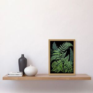 Artery8 - Fern Fronds - Framed - A4 Light Oak - Wall Art Artery8 - Fern Fronds - Framed - A4 Light Oak - Wall Art