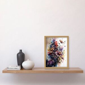 Artery8 - Flower Bouquet - Watercolour Splat Illustration - Wall Art Print Artery8 - Flower Bouquet - Watercolour Splat Illustration - Wall Art Print