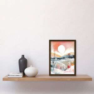 Artery8 - Sunset in Winter Landscape - A4 - Framed Wall Art Artery8 - Sunset in Winter Landscape - A4 - Framed Wall Art