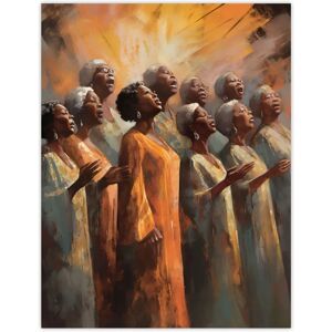 Artery8 - African Gospel Choir - 12x16 in - Wall Art Artery8 - African Gospel Choir - 12x16 in - Wall Art