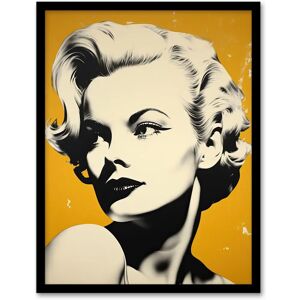 Artery8 - Blonde On Mustard - Framed - A4 - Wall Art Print Artery8 - Blonde On Mustard - Framed - A4 - Wall Art Print